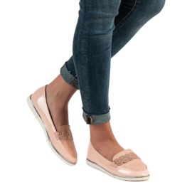 SHELOVET Mocassins lacados rosa 1