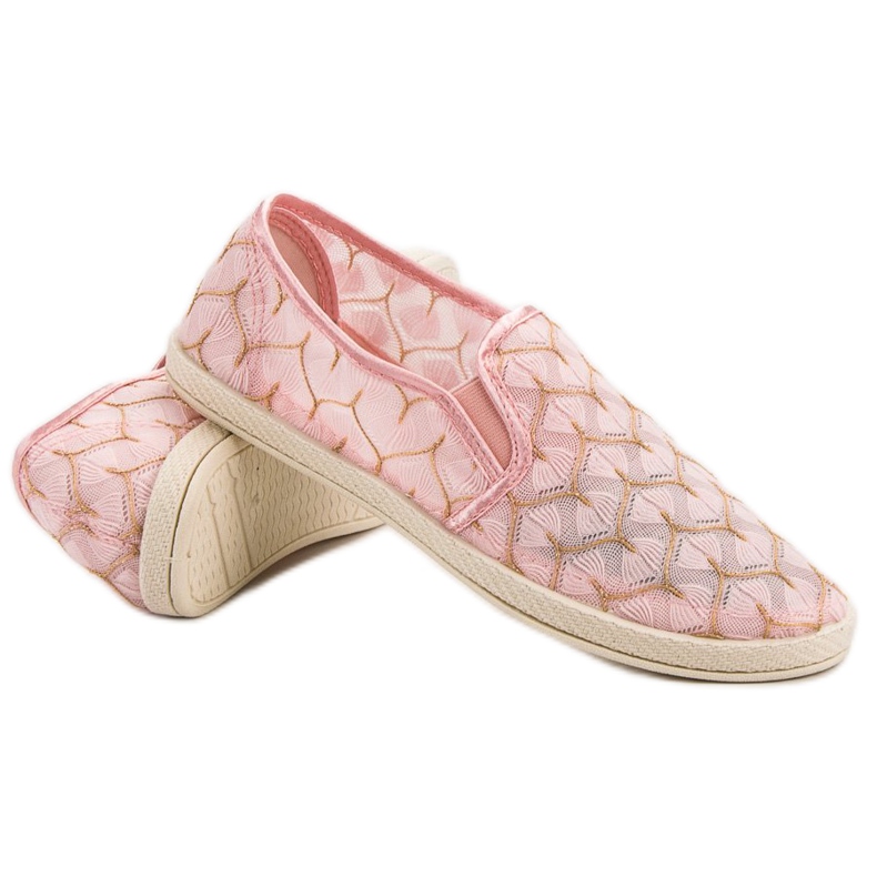 Slipons de renda VICES rosa 2