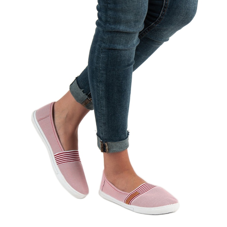 Confortável VICES Slipony branco vermelho 2