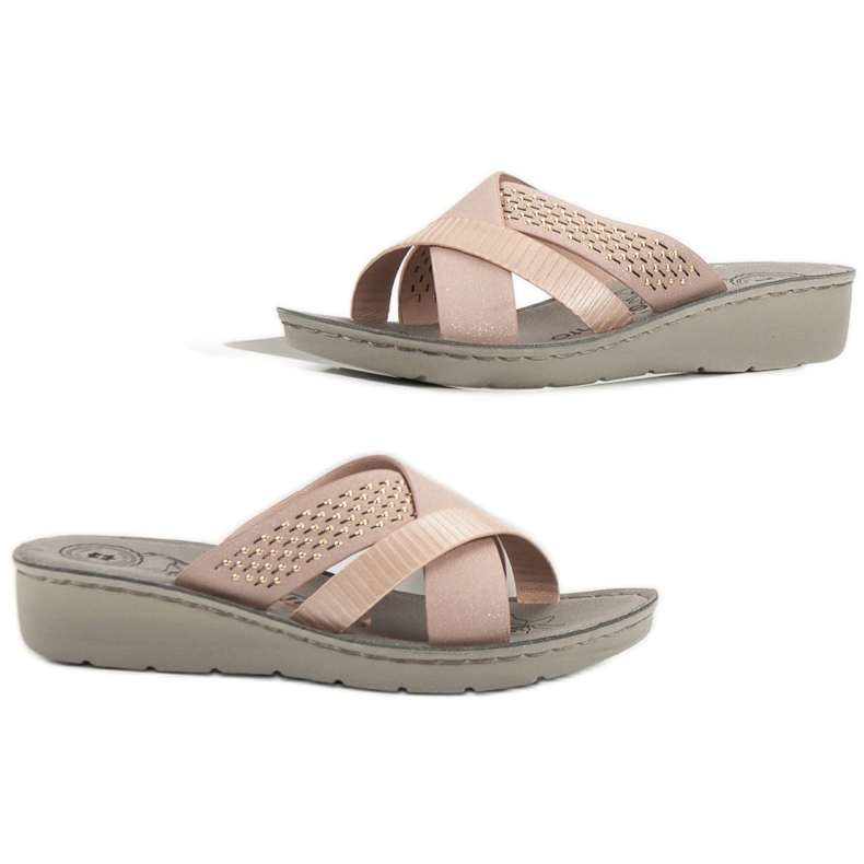 Evento Chinelos de pó confortáveis rosa 1