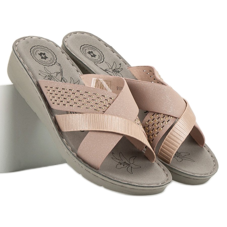 Evento Chinelos de pó confortáveis rosa 2