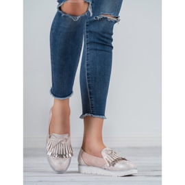 Balada Mocassins com franjas rosa 2