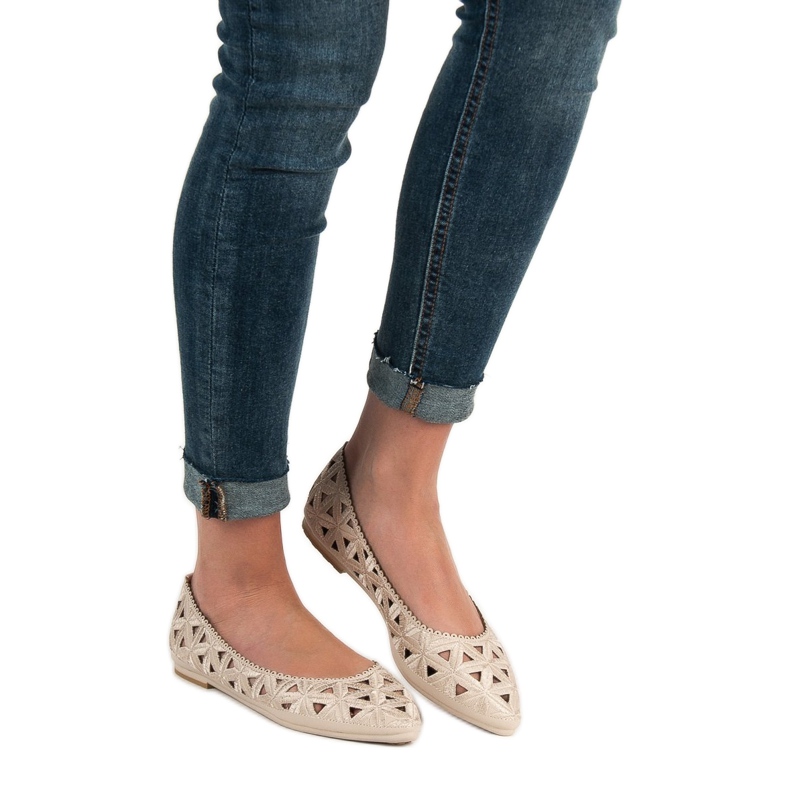 Bailarinas Openwork VICES bege 1