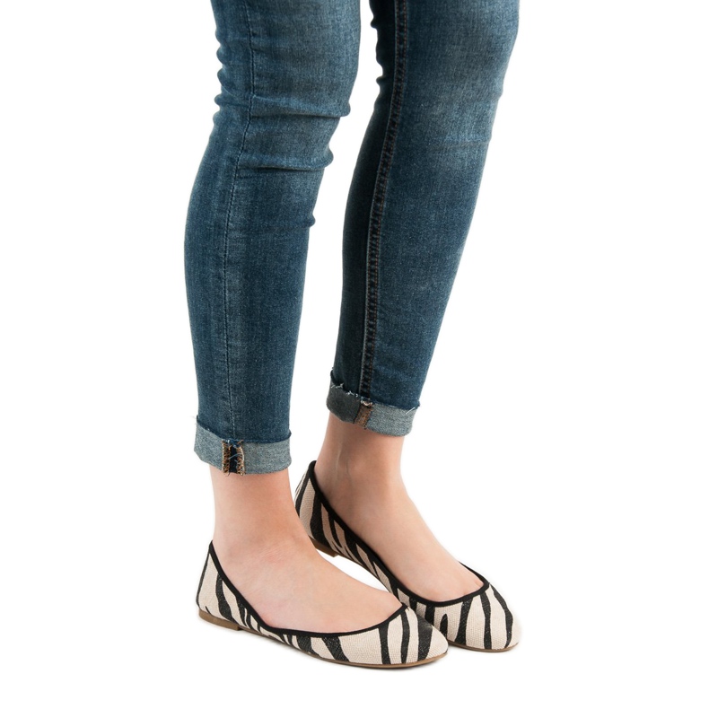 SHELOVET Bailarina com estampa animal castanho 2