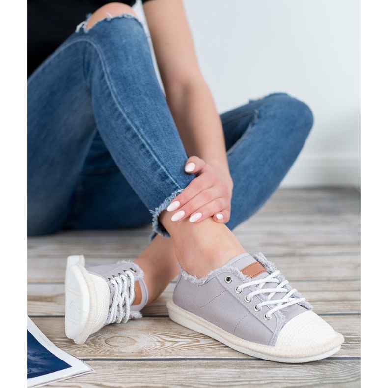 SHELOVET Alpercatas com cordões amarelo 2