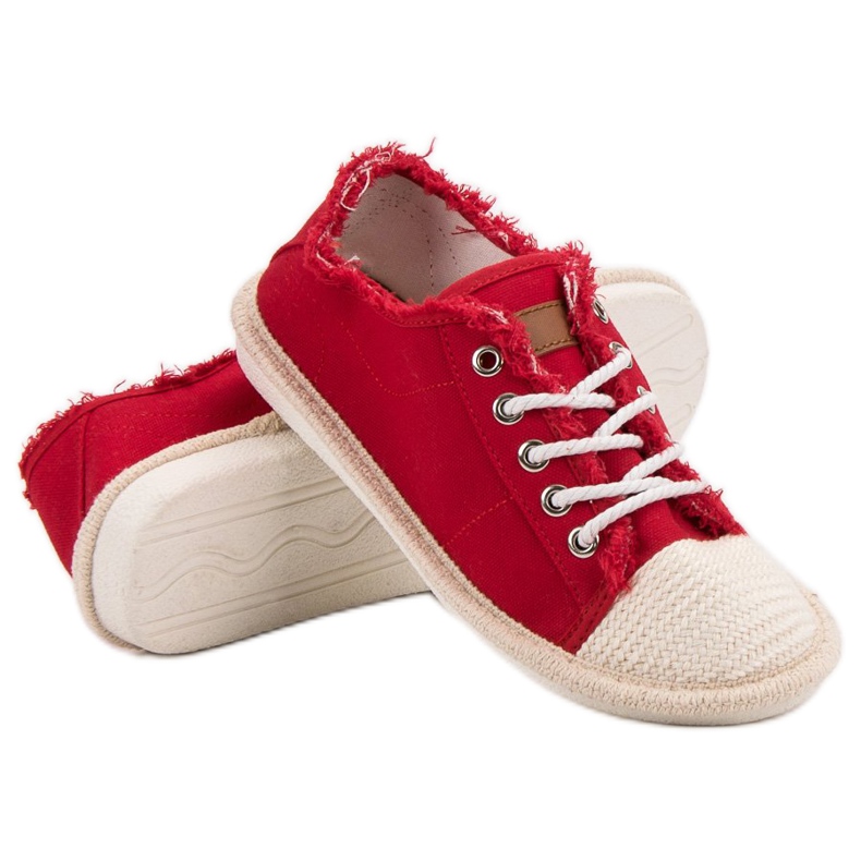 SHELOVET Alpercatas com cordões vermelho 1 SHELOVET Alpercatas com cordões vermelho 1