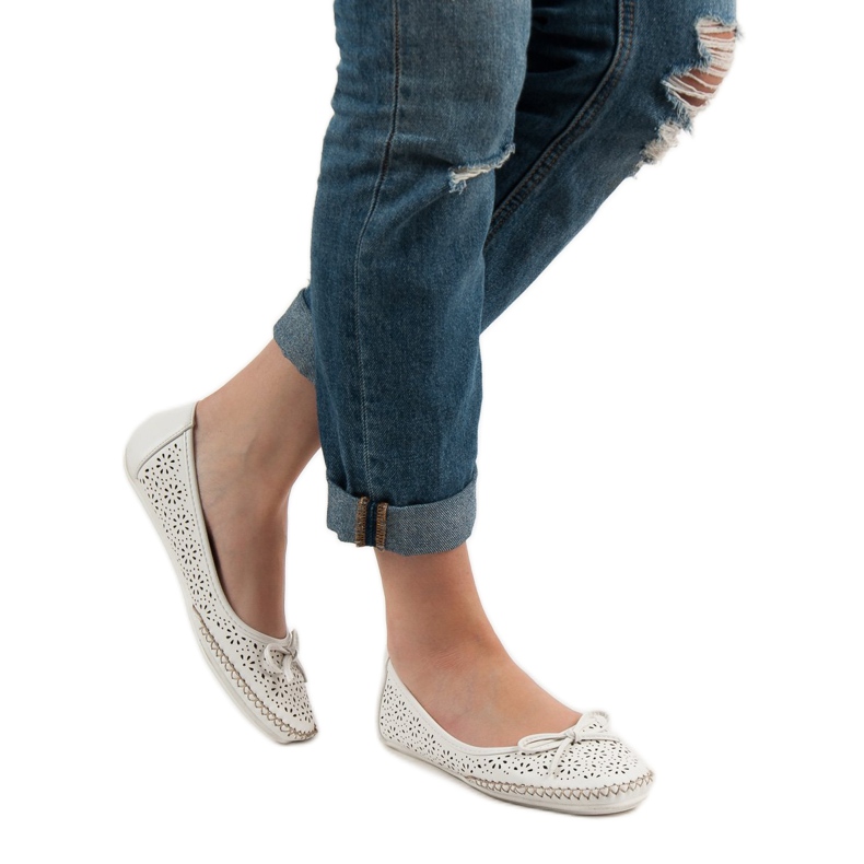 Bailarinas com orifícios brancos VICES 1 Bailarinas com orifícios brancos VICES 1