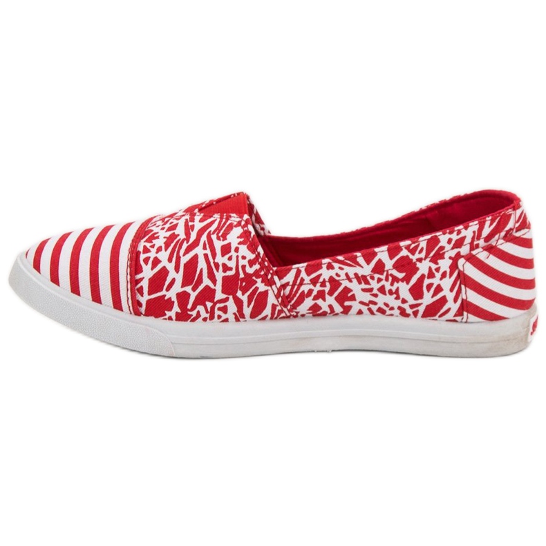 Sweet Shoes Slipons com padrão branco vermelho 2