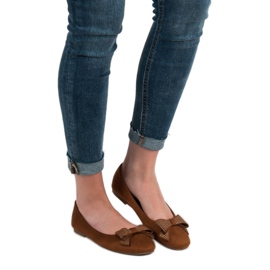 Best Shoes Bailarinas de camelo castanho 1