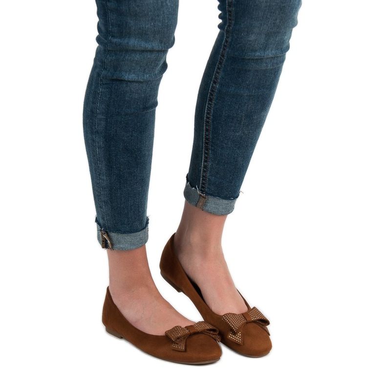 Best Shoes Bailarinas de camelo marrom 1