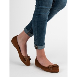 Best Shoes Bailarinas de camelo castanho 2