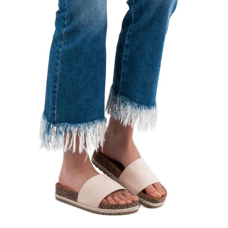 Bestelle Chinelos de camurça clássicos bege 1