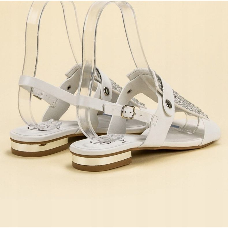 Kylie Sandálias brancas femininas branco 1