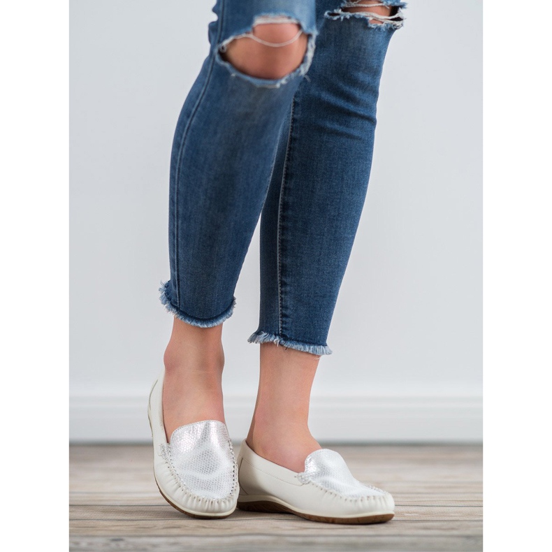 Anesia Paris Mocassins confortáveis branco 2