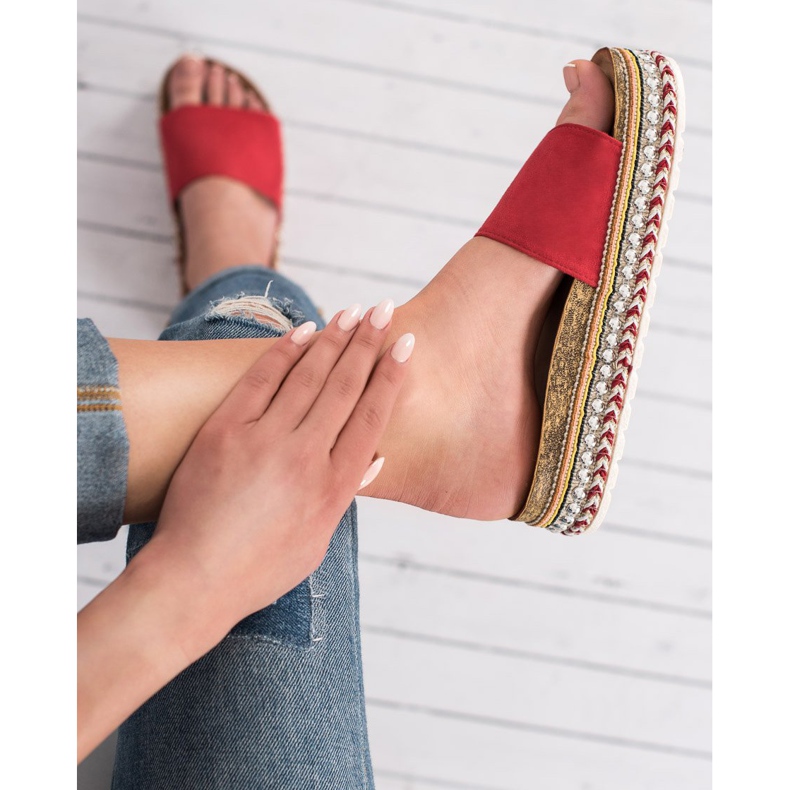 Cm Paris Chinelos na plataforma vermelho 1