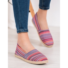 McKey Alpercatas listradas marrom vermelho azul 2