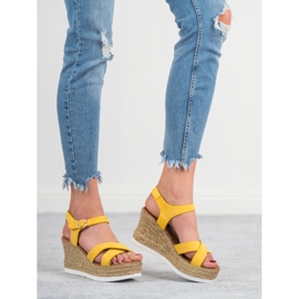 JESSY ROSS Sandálias de camurça amarela amarelo 1