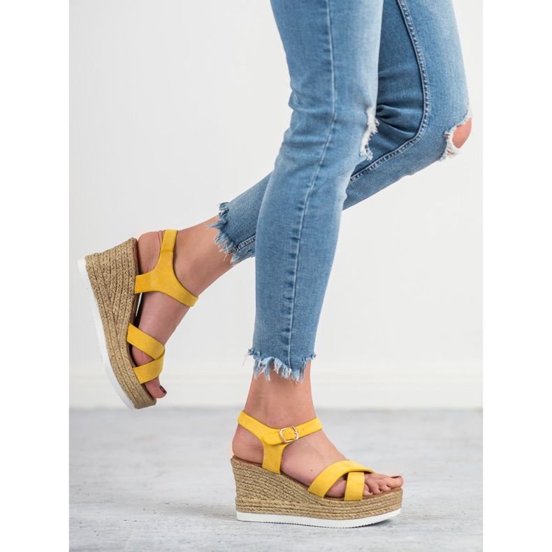 JESSY ROSS Sandálias de camurça amarela amarelo 2