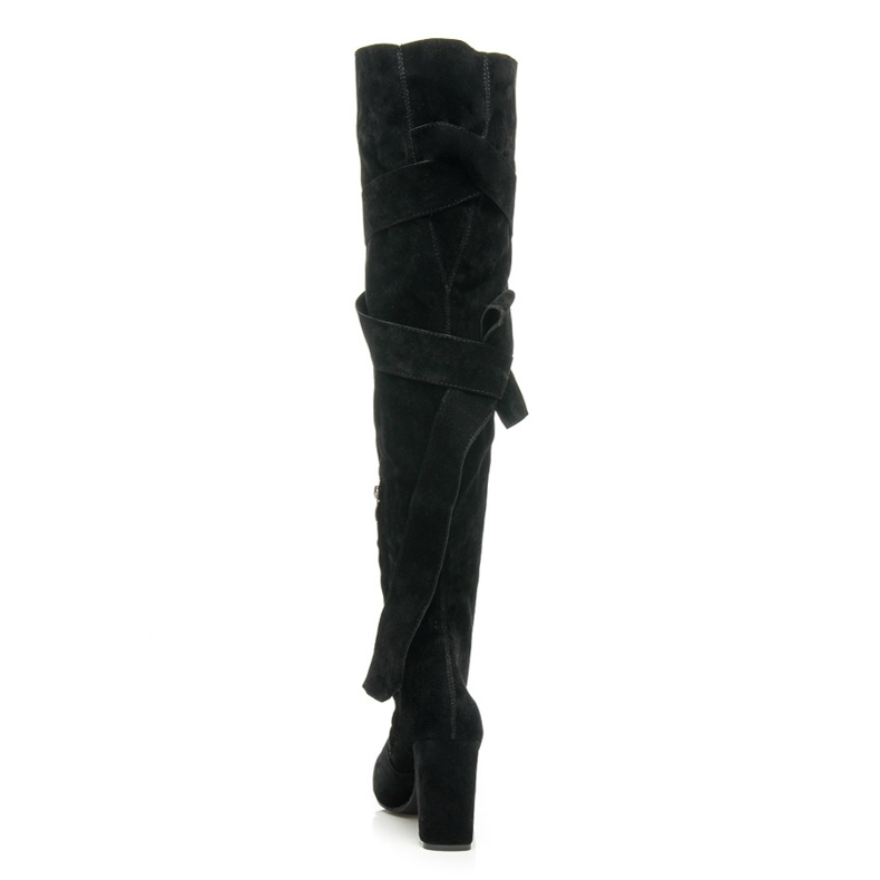 Vices Botas acima do joelho com uma ligação elegante preto 1 Vices Botas acima do joelho com uma ligação elegante preto 1
