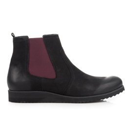 Vinceza Botas em couro Jodhpur preto 2