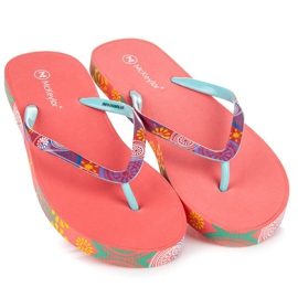 Mckeylor Chinelos femininos coral vermelho 1