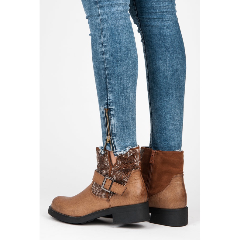 Kylie Botas de pedra castanho 1