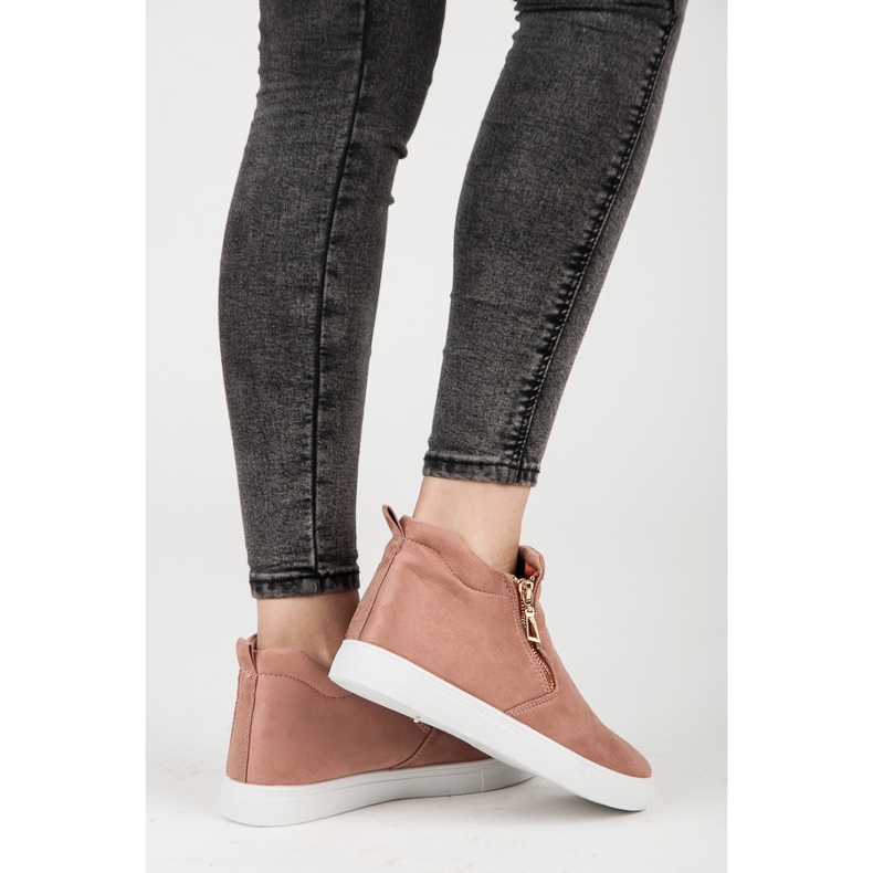 Tênis de camurça rosa 1