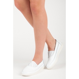 Mocassins de couro VINCEZA branco 1
