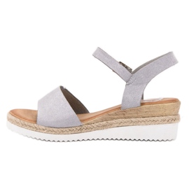 SDS Sandálias Cinzentas Com Brilho cinza 2