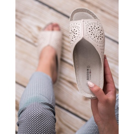 Goodin Chinelos Openwork castanho 2 Goodin Chinelos Openwork castanho 2