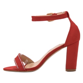 Abloom Sandálias com Cristais vermelho 1 Abloom Sandálias com Cristais vermelho 1
