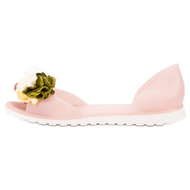 Ideal Shoes Meliski com flores castanho 2
