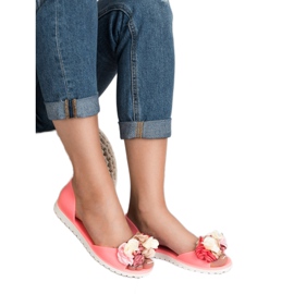 Ideal Shoes Meliski com flores rosa 2 Ideal Shoes Meliski com flores rosa 2