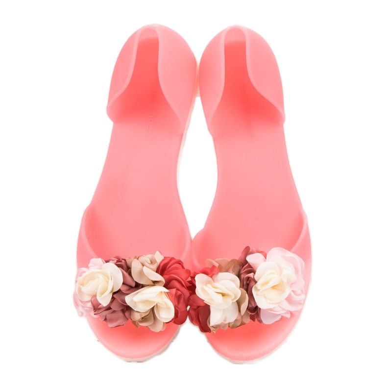 Ideal Shoes Meliski com flores rosa 1