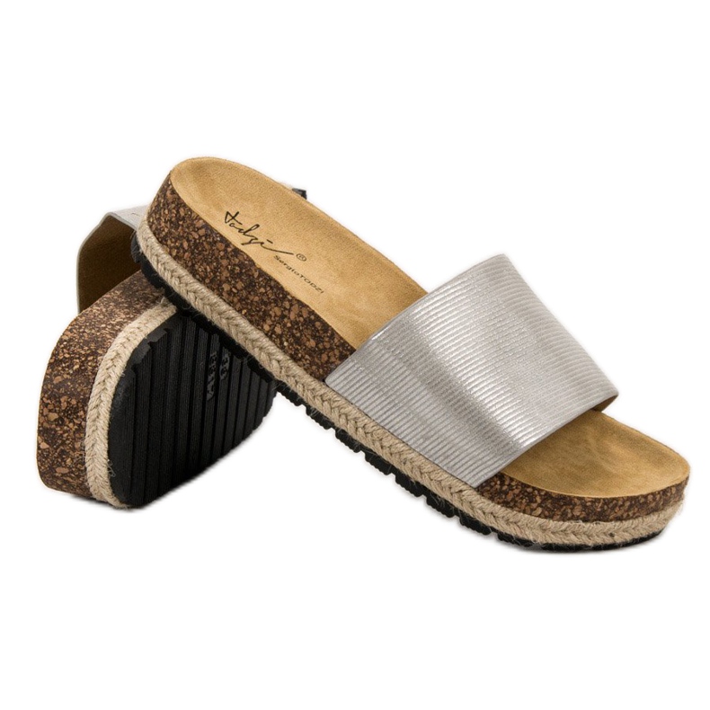 Sergio Todzi Chinelos femininos confortáveis cinza 1