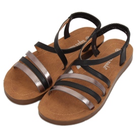 Sandálias pretas femininas 2220 pretas preto 1