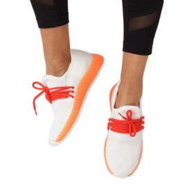 Sapatos esportivos laranja e branco B-6851 Orange 2