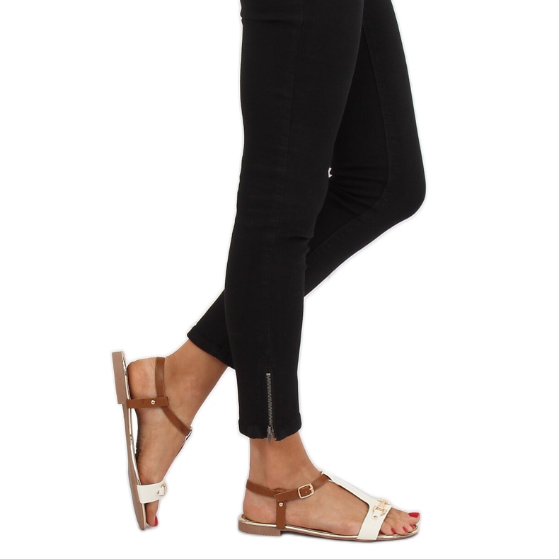 Sandálias brancas para mulheres 127-97 brancas branco 1