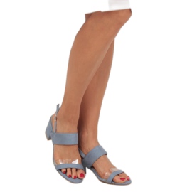 Sandálias de salto alto azuis 660-1 / SA-2 Blue azul 1