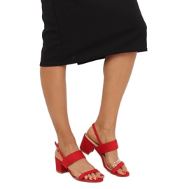 Sandálias de salto alto vermelhas 660-1 / SA-2 Vermelho 1