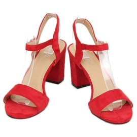 Sandálias vermelhas no poste FH-3M25 Vermelho 1