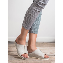 Goodin Chinelos dourados marrom amarelo 2