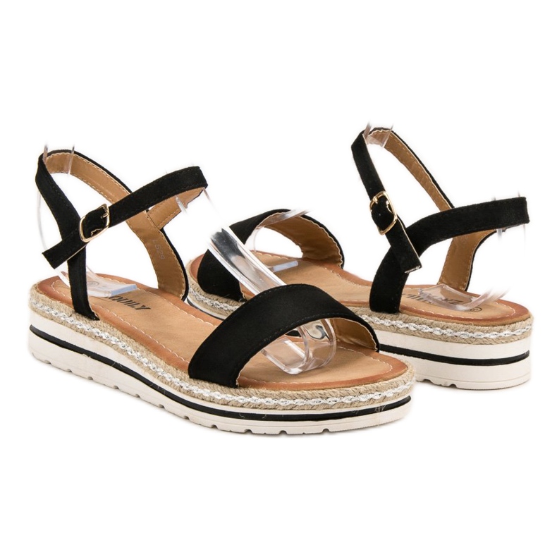 EXQUILY Sandálias Pretas preto 1