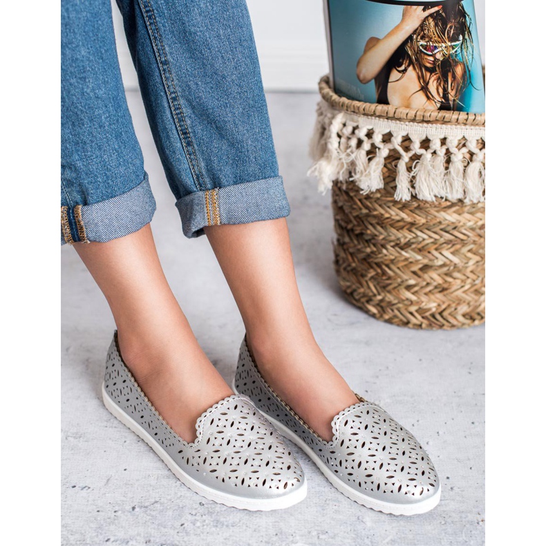 Vinceza Senhores Openwork cinza 1