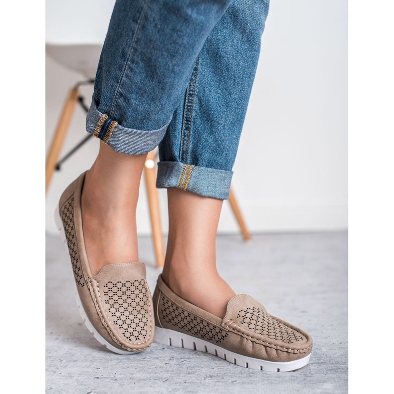 Vinceza Mocassins bege 1