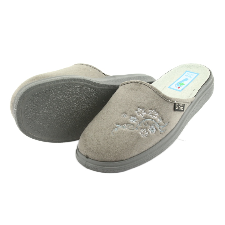 Sapatos femininos Befado pu 132D013 cinza 4