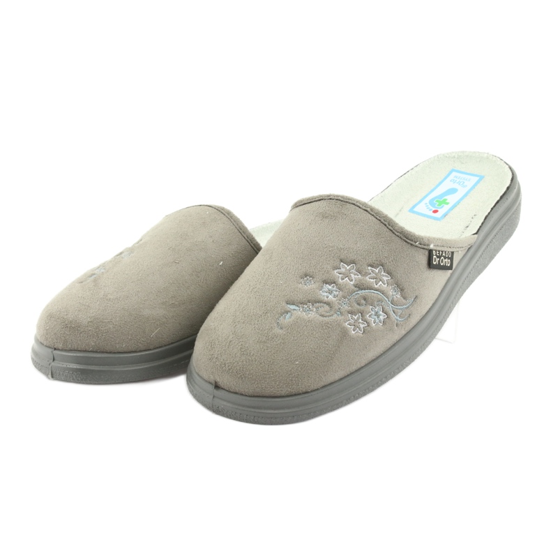 Sapatos femininos Befado pu 132D013 cinza 3