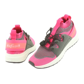 Calçados infantis Befado 516X030 laranja rosa cinza 4