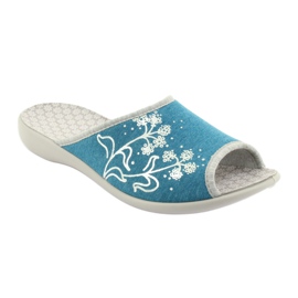 Sapatos femininos Befado pu 254D102 azul 2