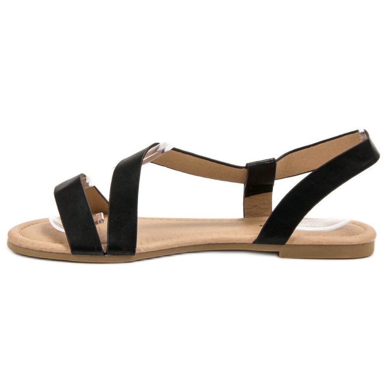 Primavera Sandálias Rasteiras Slip-on preto 1